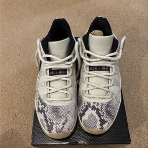 Nike Bone Jordan 11 Snakeskin Sneakers